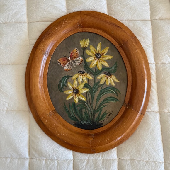 2 Vintage Floral Paintings - Picture 9 of 9